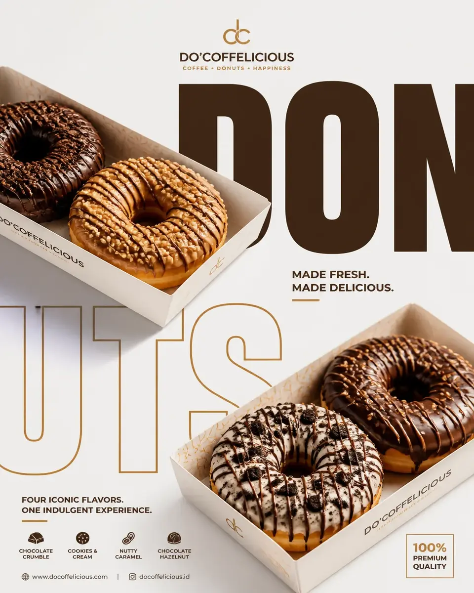 Do'Coffelicious donuts poster design