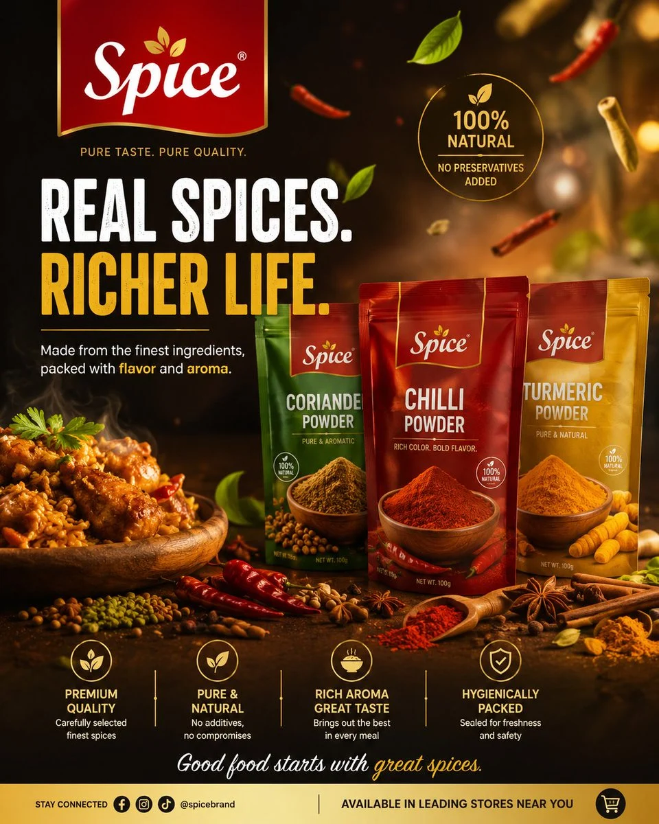 Spice brand poster design